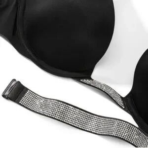 Victoria's Secret Black and Silver Plunge Sequence Bra BNWT